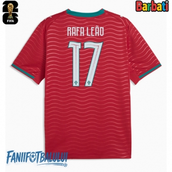 Portugalia Rafael Leao #17 Tricou Fotbal Replică Mondial 2026 Barbati Acasa